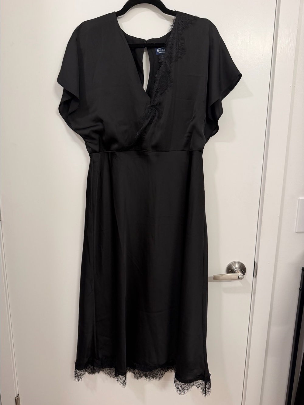 Black Lace-Trim Midi Dress by Old Navy
